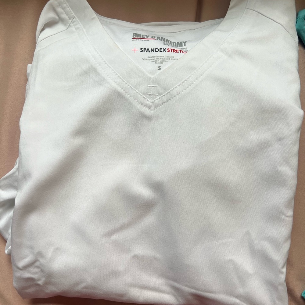 White Grey’s Anatomy Scrub Top